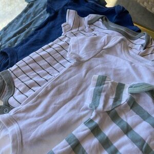 Cloud island 5 pack of Baby Bodysuits in various prints